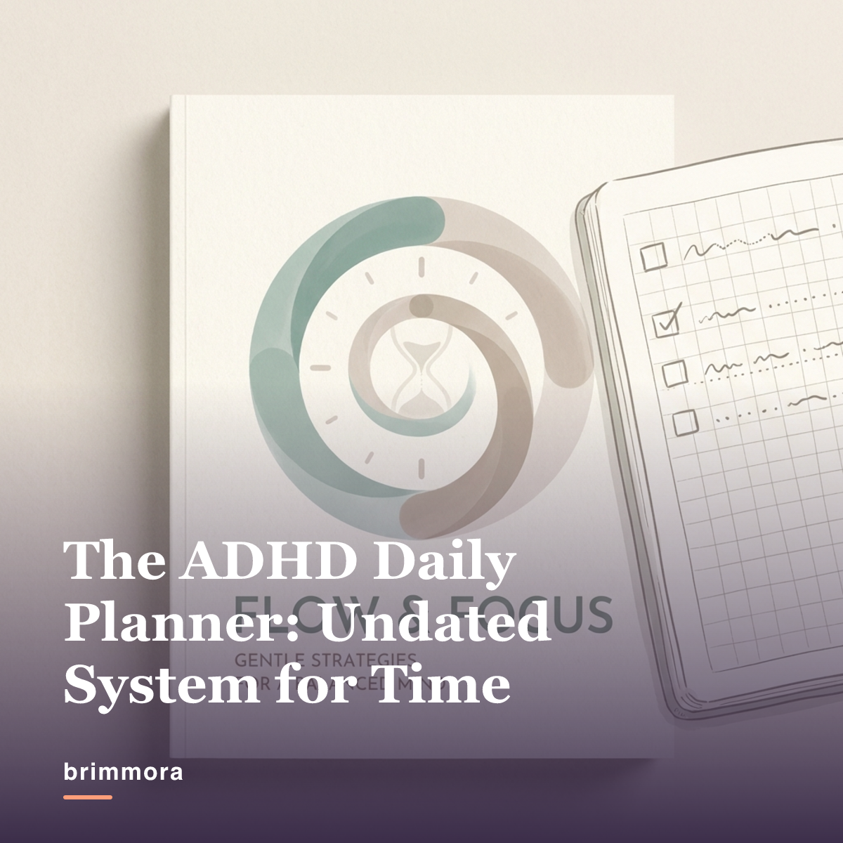Undated ADHD Daily Planner Printable, Time Blocking and Task Breakdown Pages for Adults, PDF