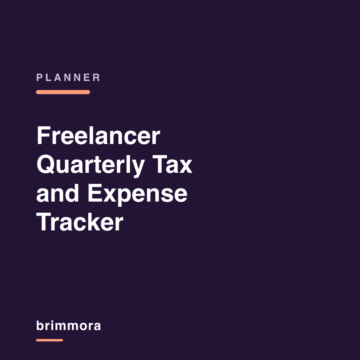Freelancer Tax Planner, Quarterly Expense Tracker, Printable PDF for Self-Employed
