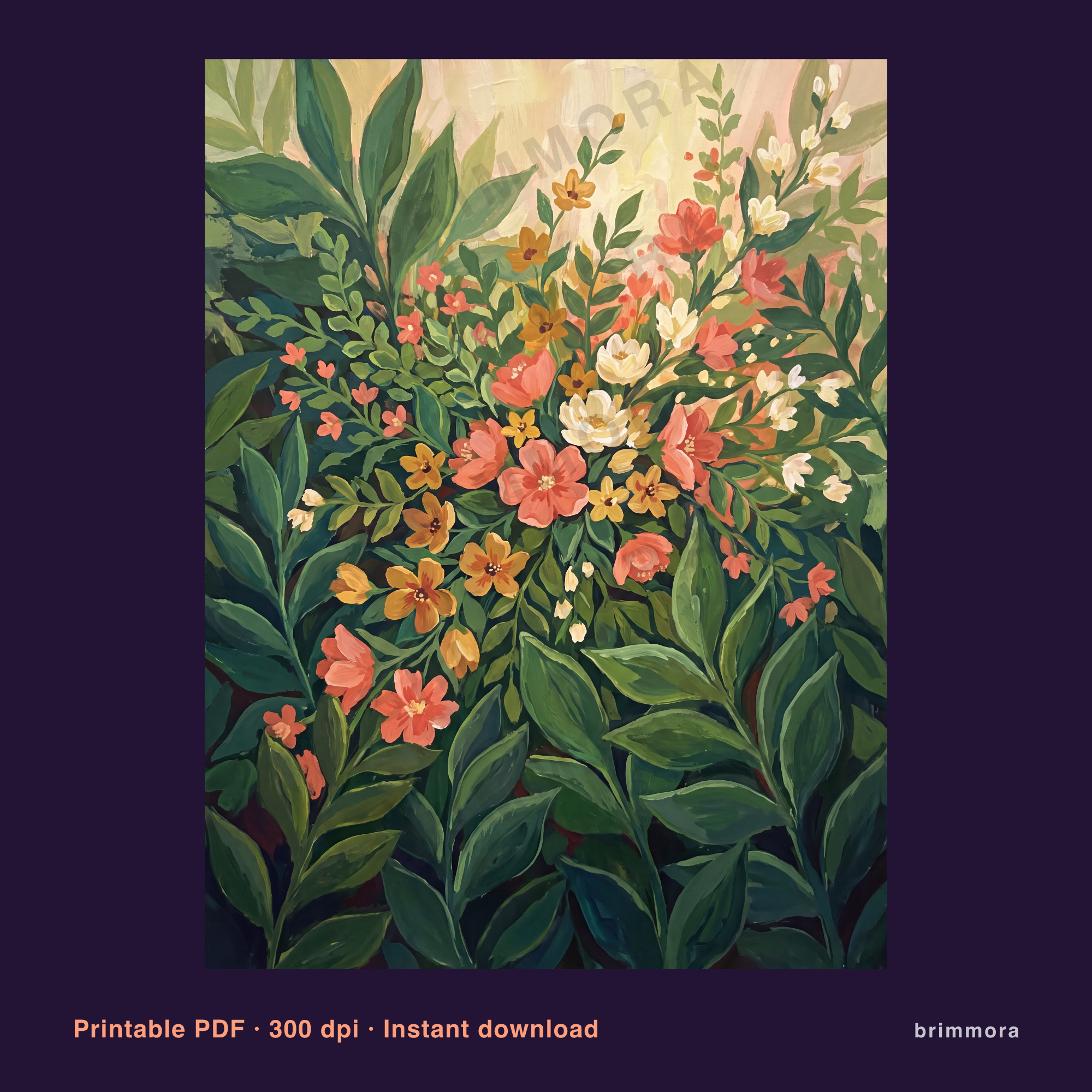 Digitaler Kunstdruck Familien Geburtstagskalender, Botanisches Gouache Poster, Perpetual Birthday Board, Sofort Download Druckvorlage